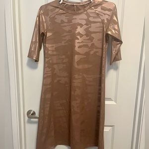 Camo swim dress rose gold